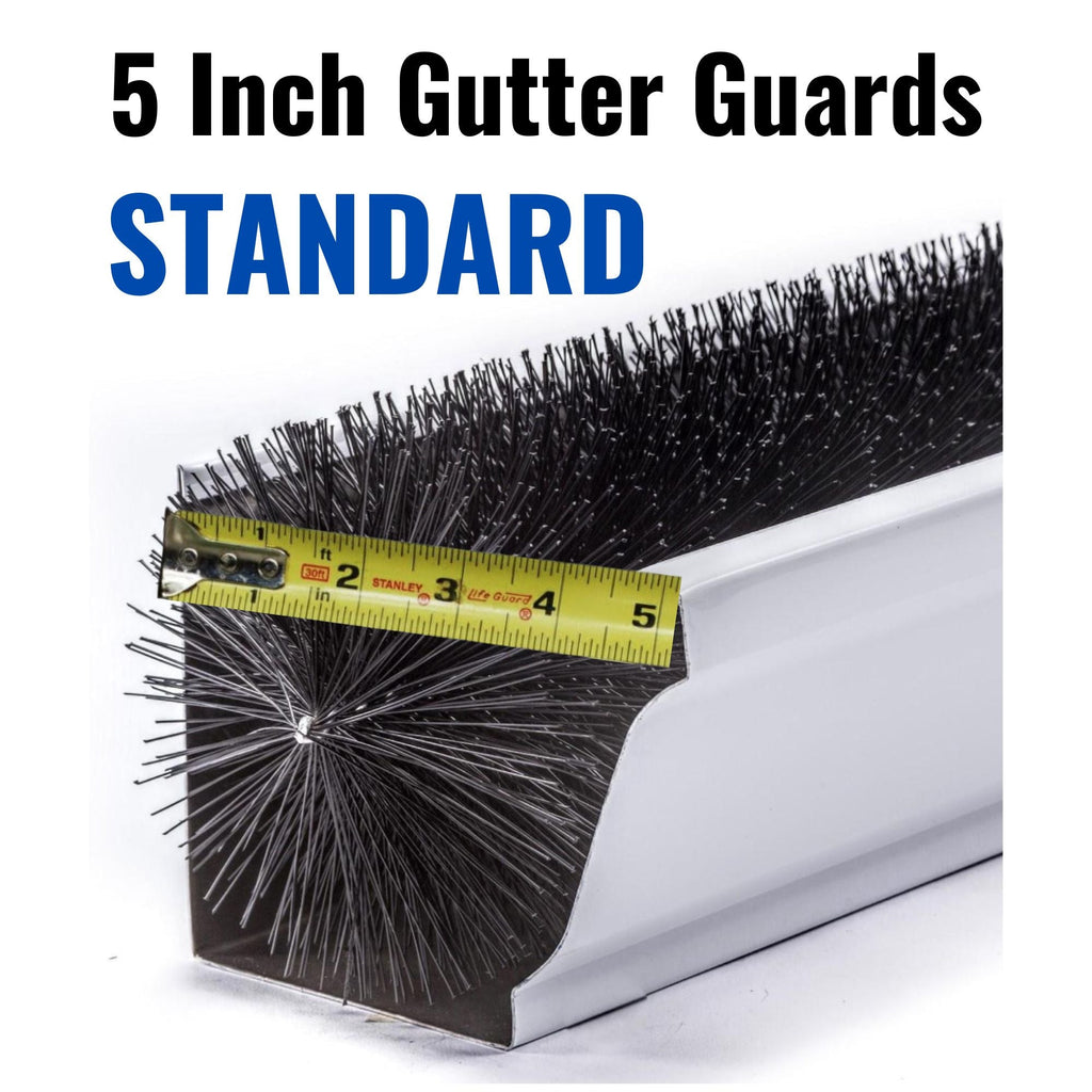 5 Inch GutterBrush Gutter Guards – Fits Standard K-Style Residential Gutters (4.25 Inch Diameter)