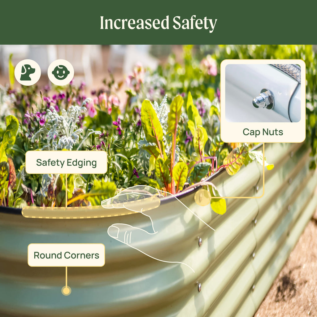 17" Tall 10 In 1 Jumbo Modular Metal Raised Garden Bed Kit