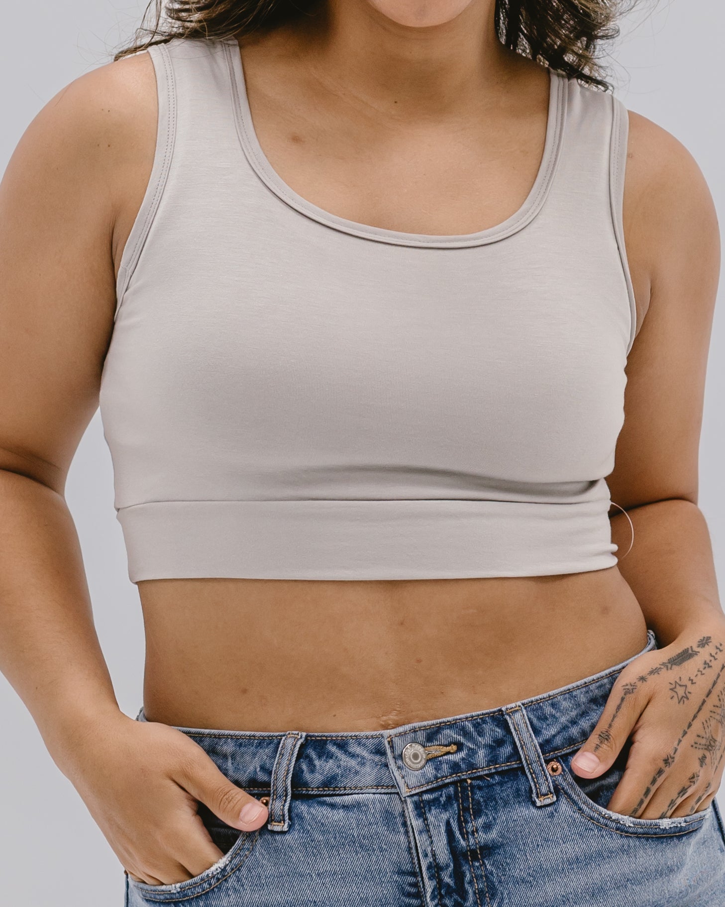 Classic Wide Strap Tank Halftee