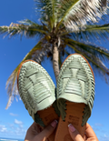 Marbella Huarache Slip-On Teal
